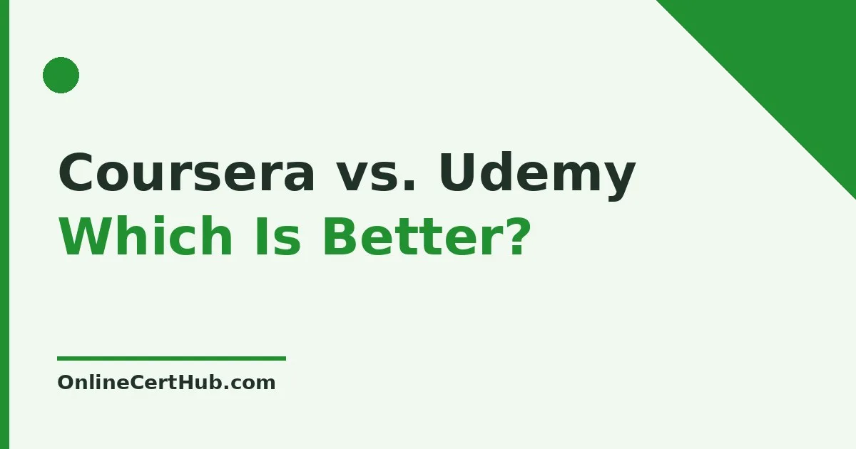 Coursera vs Udemy side-by-side comparison 2026