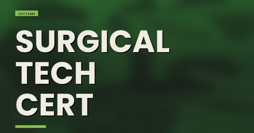 surgical technologist certification 2026 big type duotone guide