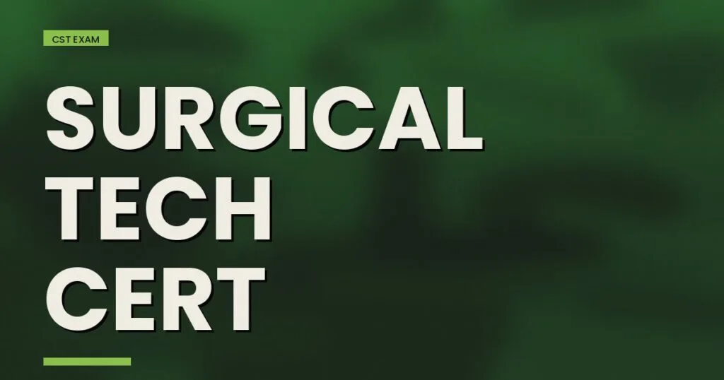 surgical technologist certification 2026 big type duotone guide