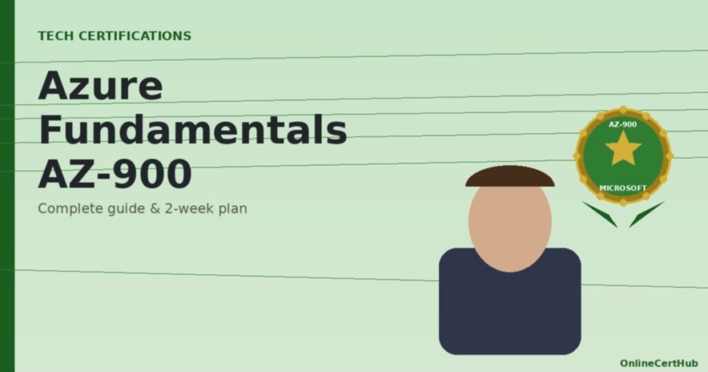 azure fundamentals az 900 candidate portrait with microsoft certification badge