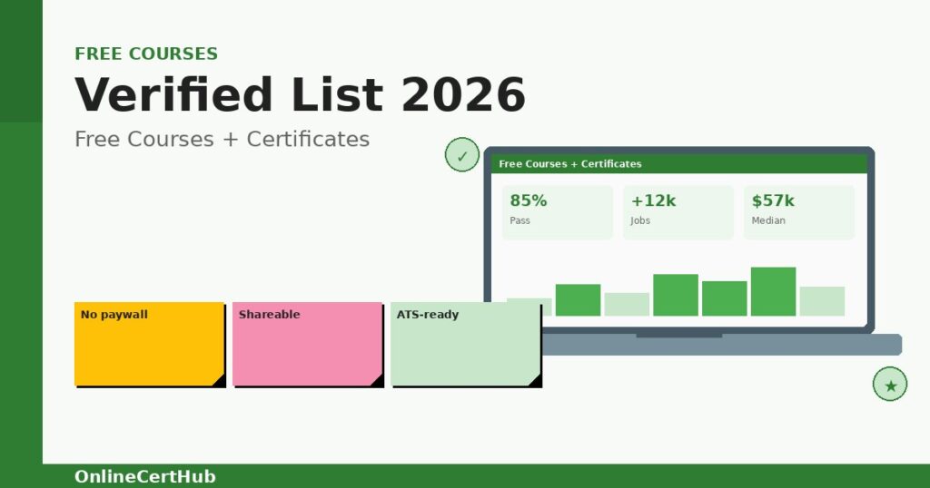 free online courses with certificates of completion list 2026