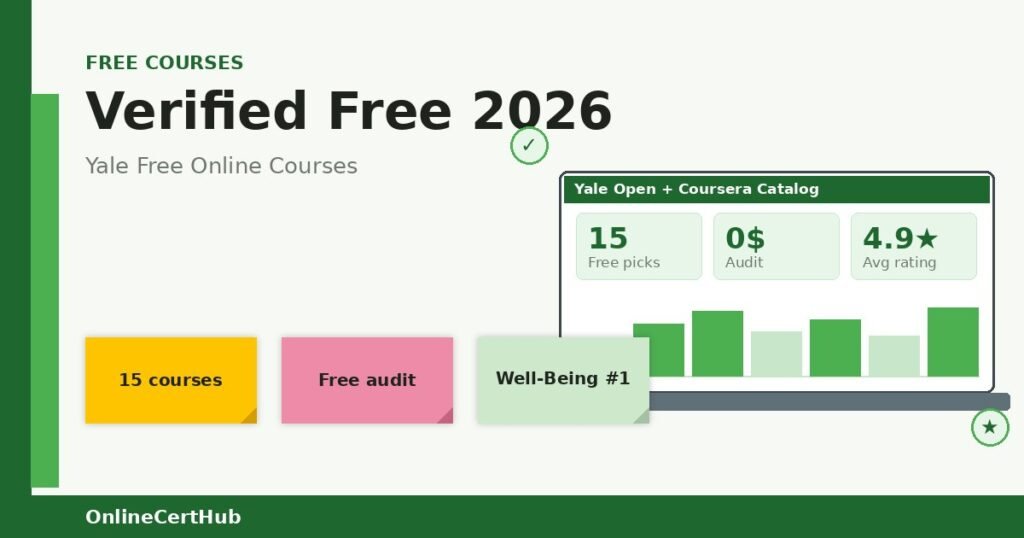 yale free online courses catalog dashboard 2026