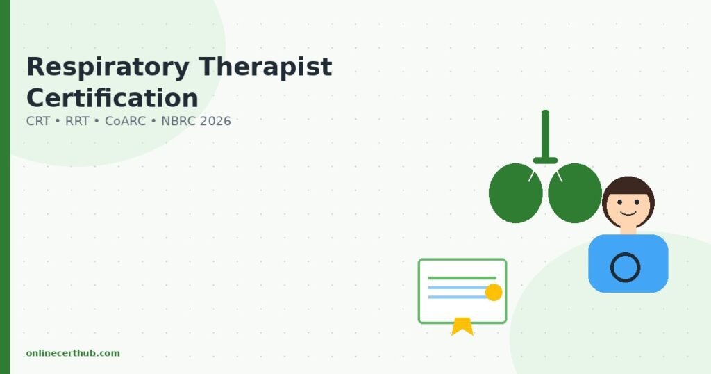 respiratory therapist certification flat illustration study guide 2026