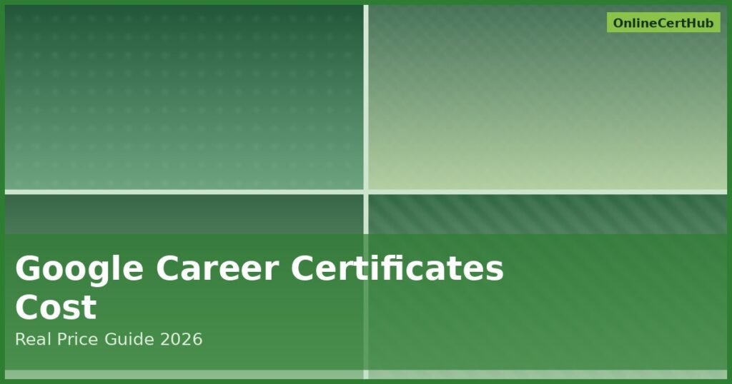 google career certificates cost 2026 coursera pricing collage green overlay