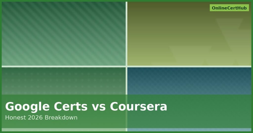 google career certificates vs coursera platform comparison collage green overlay