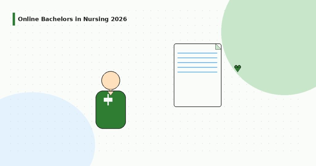 online bachelors in nursing study nurse flat illustration