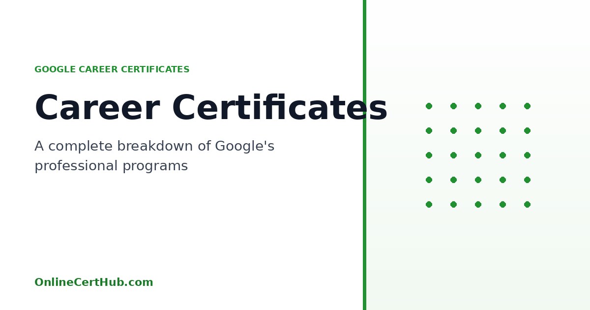 Google Career Certificates 2026 complete guide