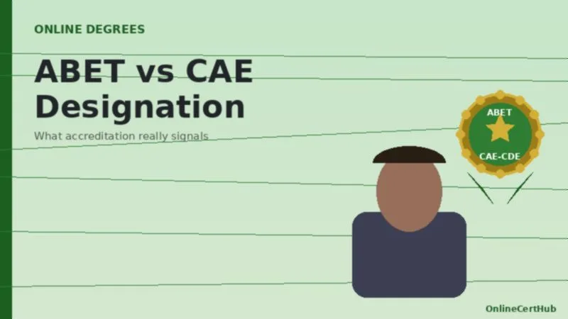online bachelors in cybersecurity abet cae accreditation comparison