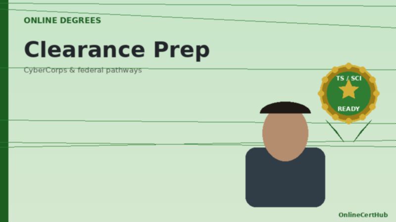 student studying for cybersecurity clearance and certification
