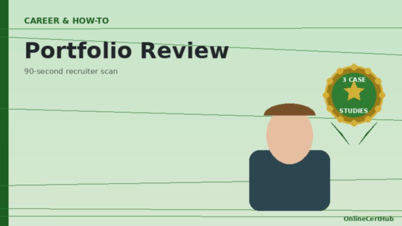 ux designer portfolio review on laptop with recruiter