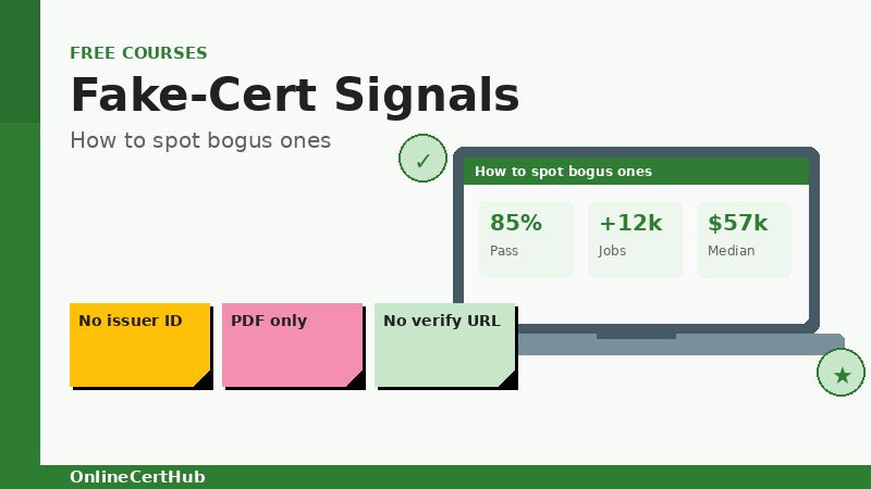 how to spot fake free online certificates