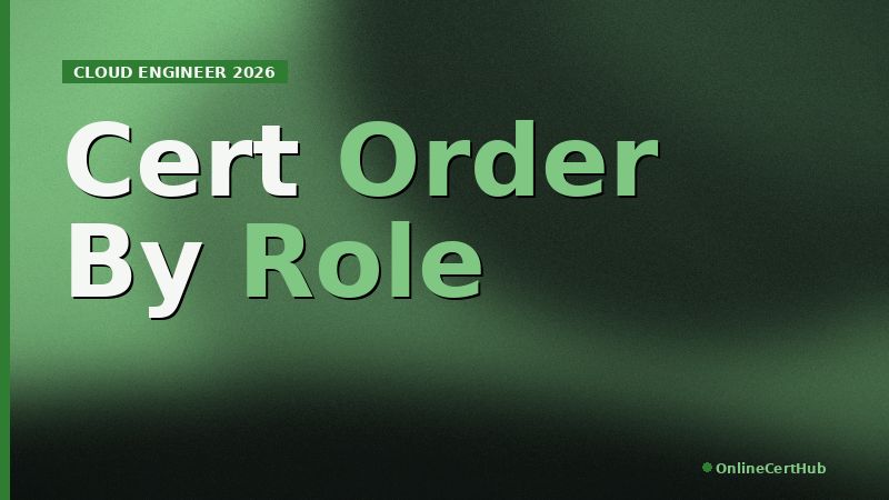 google cloud certification order by role 2026