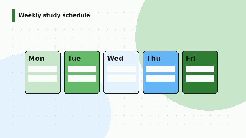 free online courses for adults weekly study schedule flat illustration