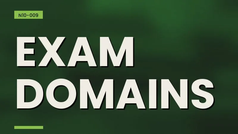 network plus exam n10-009 domain weighting chart