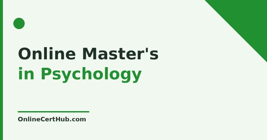 Online masters in psychology — guide and key data visualization