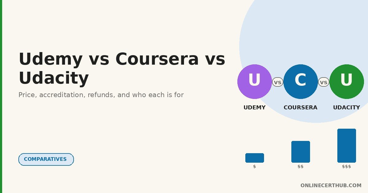 Udemy vs Coursera vs Udacity platform comparison